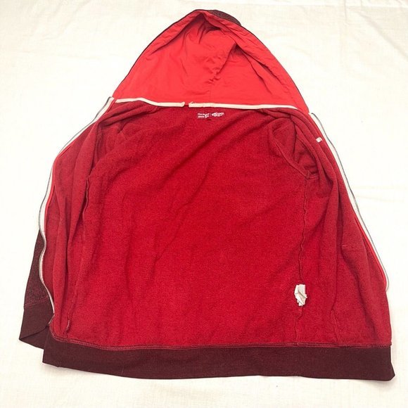 Vans Off The‎ Wall Mens Red Hooded Zip Up Sweatshirt Size Small - Picture 7 of 7